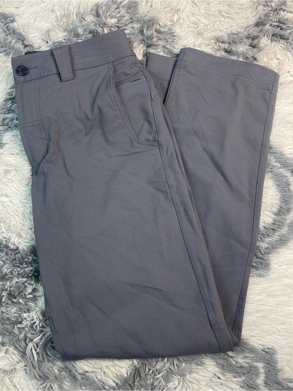 LULULEMON Work To Play Pant II Men's 34X32 Pinstripe Gray Stretchy Lightweight